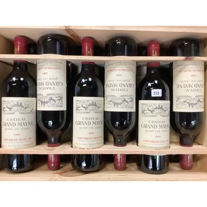 12 Btles CBO Château GRAND MAYNE, GC, Saint-Emilion,...