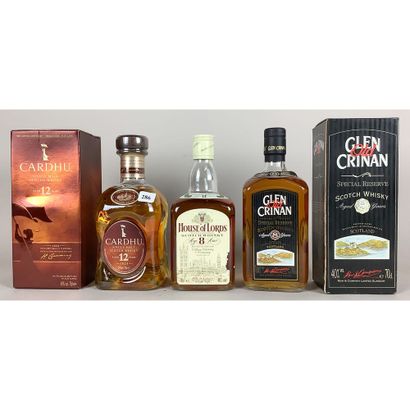 3 Btles of Whisky including 1 Cardhu of 12...