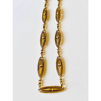 19th. WATCH CHAIN in yellow gold 750°/°°...