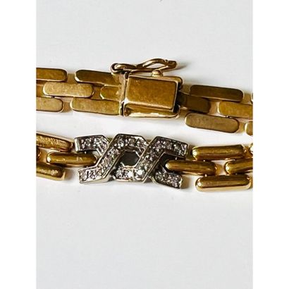 BRACELET in yellow gold 750°/°° grain of...