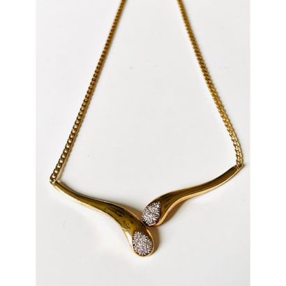NECKLACE in yellow gold 750°/°° decorated...