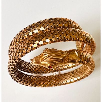 Snake BRACELET in pink gold 750°/°° tubogaz...