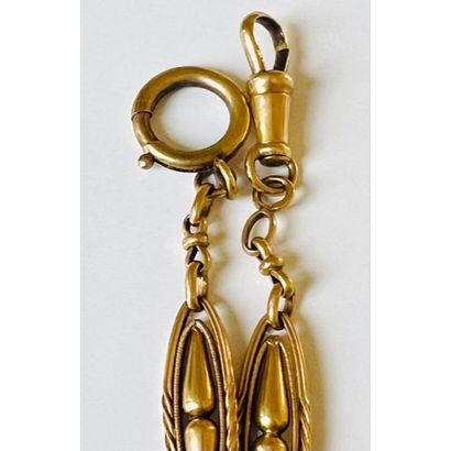19th. WATCH CHAIN in yellow gold 750°/°°...