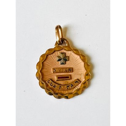 MEDAL of love in yellow gold 750°/°° 