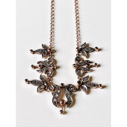 NECKLACE in pink and white gold of the Romantic...
