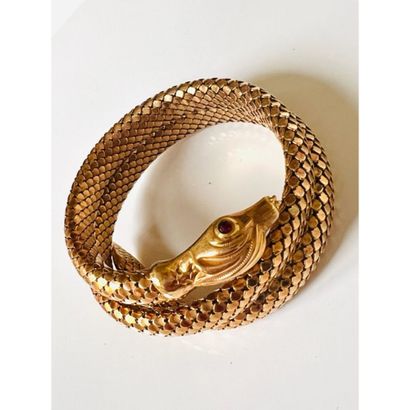 Snake BRACELET in pink gold 750°/°° tubogaz...