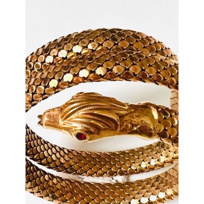 Snake BRACELET in pink gold 750°/°° tubogaz...