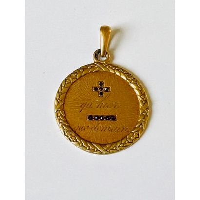 MEDAL of love in yellow gold 750°/°° 