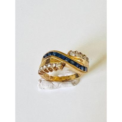 RING in yellow gold 750°/°° decorated with...