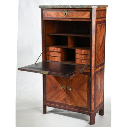 LOUIS XVI SECRETARY, rectangular shape, veneered...