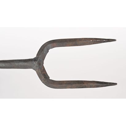 LOUIS XVI iron PIQUE-BUCHE with bronze ball...