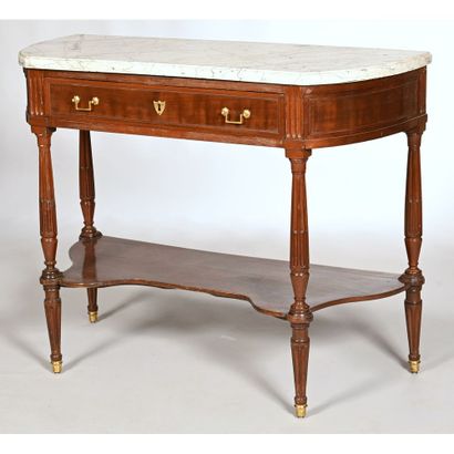 LOUIS XVI CONSOLE in mahogany and mahogany...