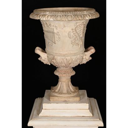 SPECTACULAR terracotta VASE of Medici form...