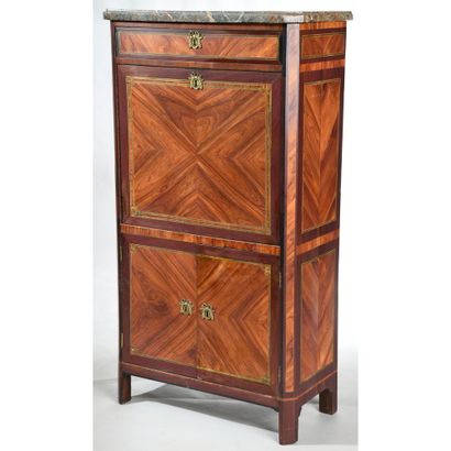 LOUIS XVI SECRETARY, rectangular shape, veneered...