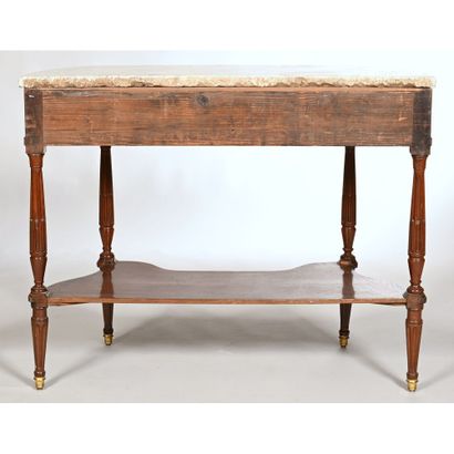 LOUIS XVI CONSOLE in mahogany and mahogany...