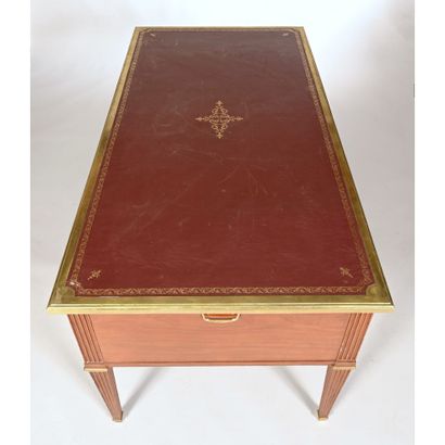 LOUIS XVI FLAT DESK with pulls on all sides...