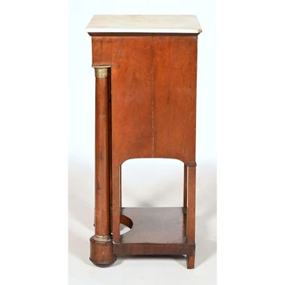 EMPIRE CHEVET with detached columns in mahogany...