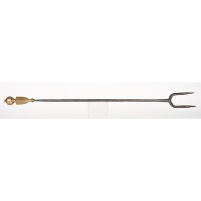 LOUIS XVI iron PIQUE-BUCHE with bronze ball...