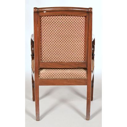 RESTORATION LOUNGE SET in mahogany and mahogany...