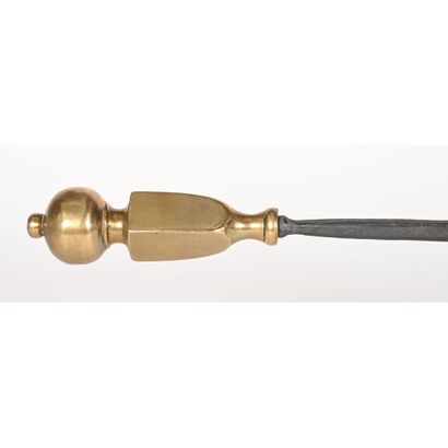 LOUIS XVI iron PIQUE-BUCHE with bronze ball...
