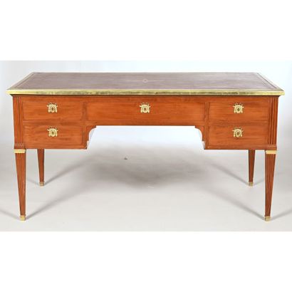 LOUIS XVI FLAT DESK with pulls on all sides...