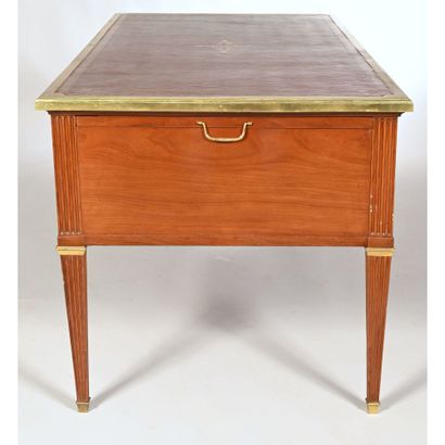 LOUIS XVI FLAT DESK with pulls on all sides...