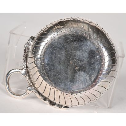 Solid silver TASTEVIN with snake handle,...
