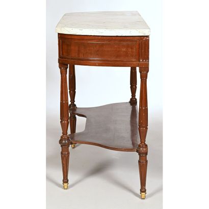 LOUIS XVI CONSOLE in mahogany and mahogany...