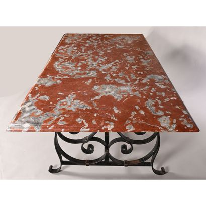 LARGE EXTERNAL DINING TABLE with scrolled...