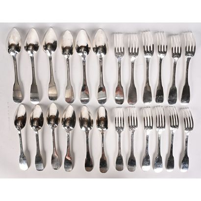 12 uniplat solid silver TABLE COUVERTS hallmarked...