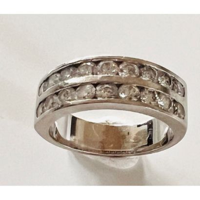 ½ ALLIANCE in 750°/°° white gold set with...