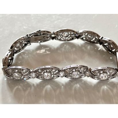 ART DECO BRACELET in white gold 750°/°°°...