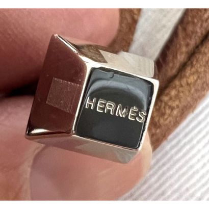 HERMES. Gold leather lace multirang bracelet...