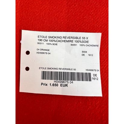 HERMES Paris. Double-sided tuxedo stole,...