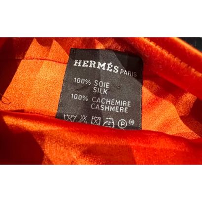 HERMES Paris. Double-sided tuxedo stole,...