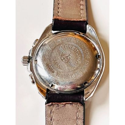 BREITLING. MONTRE chronographe en acier modèle...