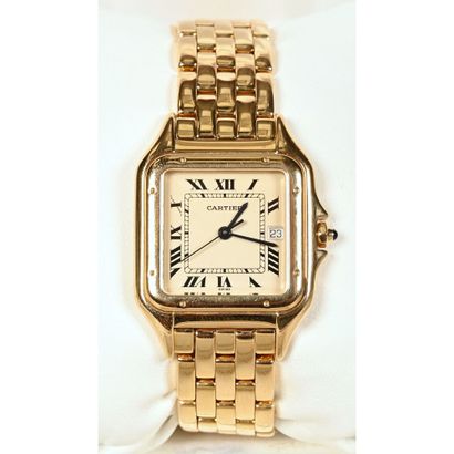 CARTIER. Montre «Panthère» en or jaune 750°/°°....