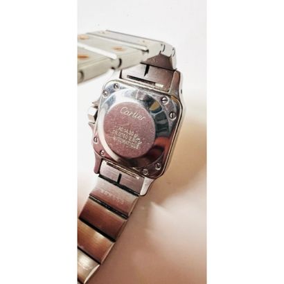 CARTIER. MONTRE Santos acier et or. Boîtier...