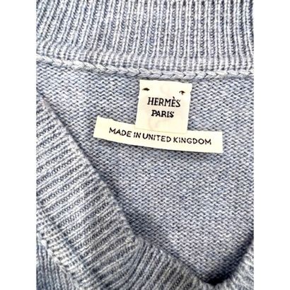 HERMES Paris. Pull tunique en tricoté de...