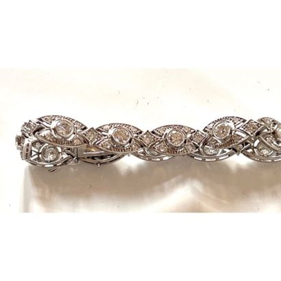ART DECO BRACELET in white gold 750°/°°°...