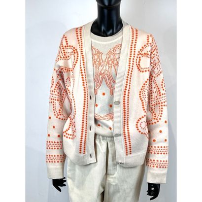 HERMES Paris. Gilet en tricoté de cachemire...