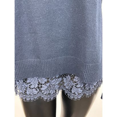 VALENTINO. Pull tunique en tricoté de laine...