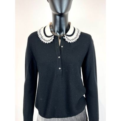 MOLLI. Pull polo en tricoté de pure laine...
