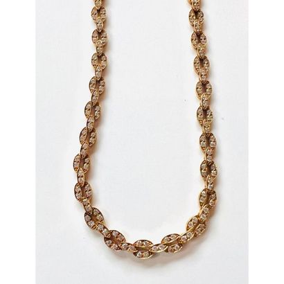 COLLIER en or jaune 750°/°° à maillon ovale...