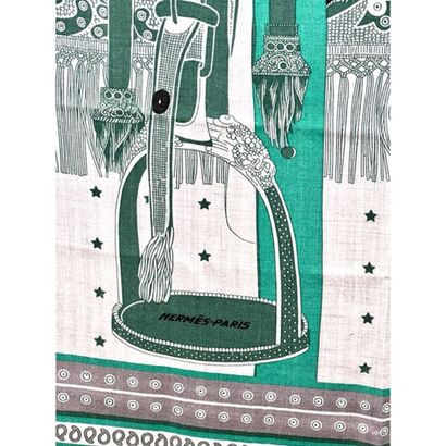 HERMES Paris. Large cashmere and silk 