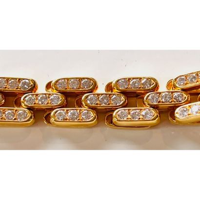 BEAU BRACELET en or jaune 750°/°° maillon...