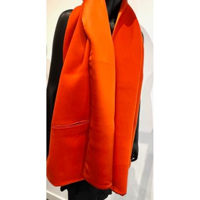 HERMES Paris. Double-sided tuxedo stole,...