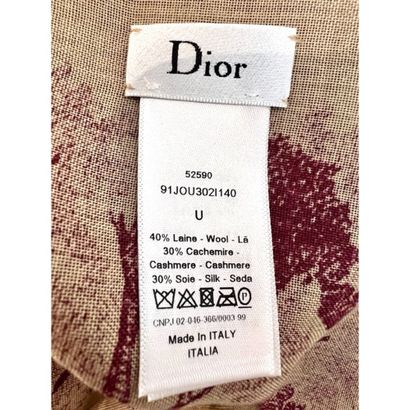 Christian DIOR. Beige and burgundy mottled...
