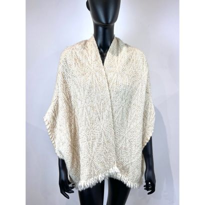 WEHVE. Veste poncho en tricoté de laine Mérinos...