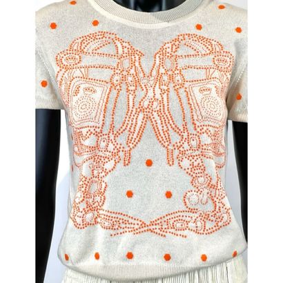 HERMES Paris. Pull en tricoté de cachemire...